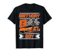 Birthday Boy 8 Years Race Car 8th Birthday Racing Car T-Shirt