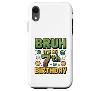 Birthday Boy Bruh C'est Mon 7e Anniversaire Gamer Pixel Number Coque pour iPhone XR
