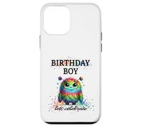 Birthday Boy Lets Celebrate Silly Rainbow Monster & Confettis Coque pour iPhone 12 mini