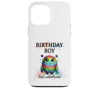 Birthday Boy Lets Celebrate Silly Rainbow Monster & Confettis Coque pour iPhone 13 Pro Max