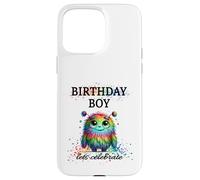 Birthday Boy Lets Celebrate Silly Rainbow Monster & Confettis Coque pour iPhone 15 Pro Max
