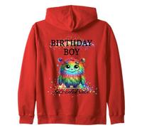 Birthday Boy Lets Celebrate Silly Rainbow Monster & Confettis Sweat à Capuche