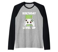 Birthday Boy Time To Move Up Gamer Gift for Boys Manche Raglan