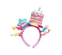 Birthday Cake & Star Headband - Chenille Stem Hairband | Novelty Party