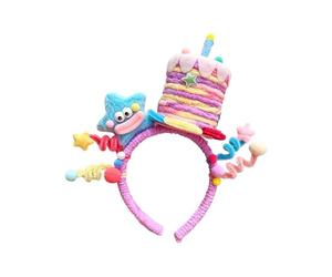 Birthday Cake & Star Headband - Chenille Stem Hairband | Novelty Party
