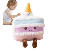 Birthday Cake Stuffed Toy - 23cm Plush Doll, Soft PP Cotton Material, Cute Smiling Face, Vivid Bright Eyes Design | Adorable Plush Birthday Cake Toy For Kids Children’s Day Decoration Gift Use