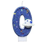 Birthday Candles Numbers, Space Theme Cake Number Candle, 1.57x0.39x2.76 Inches Party Supplies, Novelty Topper, Decorative Number Candle, Fun Decoration for Friends and Family