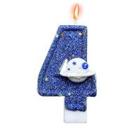 Birthday Candles Numbers, Space Theme Cake Number Candle, 1.57x0.39x2.76 Inches Party Supplies, Novelty Topper, Decorative Number Candle, Fun Decoration for Friends and Family