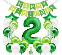 Birthday Decoration For Boys 2 Years Green \ Balloon Kit