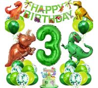 Birthday Dinosaur, Balloon 3 Years, Balloon Number 3 Green, Balloon 3 Birthday Helium, Dinosaur Birthday Decorations, 3 Year Old Boy Birthday Balloon, Number 3 Balloon