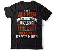 Birthday Gift T-Shirt Best are Born in September Funny Birthday Gift Tee Shirt Black Manches Courtes(Small)