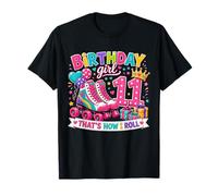 Birthday Girl 11 Years Old Roller Skate 11th Birthday Party T-Shirt