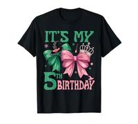 Birthday Girl It's My 5th Birthday Witch Rose et Green T-Shirt