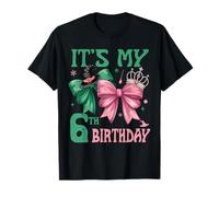 Birthday Girl It's My 6th Birthday Witch Rose et Green T-Shirt