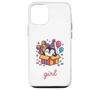 Birthday Girl Pingouin Kawaii Party Motif boîte Surprise Coque pour iPhone 12/12 Pro