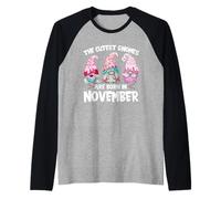 Birthday GNOME Design The Cutest Gnomes are Born in November Manche Raglan