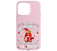 Birthday Gnomes for Women Queen of Hearts are Born in May Coque pour iPhone 15 Pro Max
