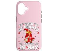 Birthday Gnomes for Women Queen of Hearts are Born in May Coque pour iPhone 16