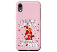 Birthday Gnomes for Women Queen of Hearts are Born in May Coque pour iPhone XR