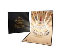 Birthday Greeting Card, 3D Popup Cards, Musical Celebration Design with Decorative Postcard Style, Greeting Gift for Sister, Daughter, Kids, Husband, Women, Men, 5.91x5.91 inches