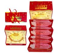 Birthday Money Envelope, 6 Slots Funny Cards Box with Lights Music