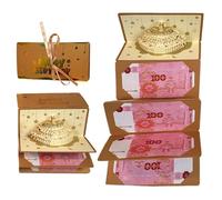 Birthday Money Envelope - Cash Gift Envelope, Music Light 6 Slots Cards Box, Happy Birthday Card Money Holder For Men Women Kids Girls Boys Fathers Mothers Grandfather