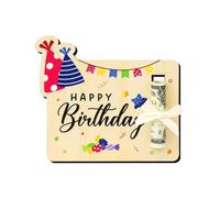 Birthday Money Holder | Happy Birthday Card Decoration | Cash Envelope Ornament Gift Certificate Display Clip Greeting Postcard Keepsake Accessory Party Celebration Packaging Wallet Slot Organizer