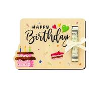 Birthday Money Holder | Happy Birthday Card Decoration | Cash Envelope Ornament Gift Certificate Display Clip Greeting Postcard Keepsake Accessory Party Celebration Packaging Wallet Slot Organizer