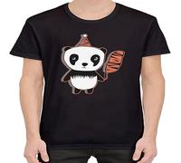 Birthday Panda T Shirt for Men Tee Combed Ring Spun Cotton Quality DTG Printing for Men Black Manches Courtes(Large)
