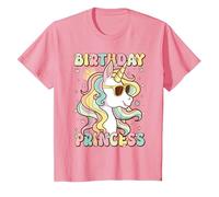 Birthday Princess Unicorn T-Shirt, Enfant, Rose, 4 Ans