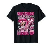 Birthday Queen I Don't Get Older I Level Up Lip High Heel T-Shirt