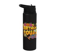 Birthday Squad Día De Los Muertos Mexican All Souls Day Stainless Steel Insulated Water Bottle