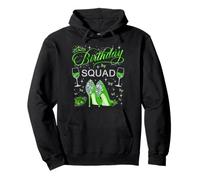 Birthday Squad Diva Squad Green Butterflies High Heels Sweat à Capuche