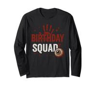 Birthday Squad Horror Movies Funny Scary Party Team Manche Longue