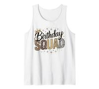 Birthday Squad Imprimé animal Léopard Guépard Zèbre Couronne Crew Débardeur