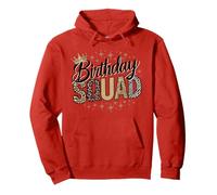 Birthday Squad Imprimé animal Léopard Guépard Zèbre Couronne Crew Sweat à Capuche