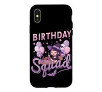 Birthday Squad Kawaii Witch Girl Halloween Joyeux Anniversaire Coque pour iPhone X/XS
