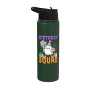 Birthday Squad Kids Joyeux anniversaire Halloween fantôme effrayant Stainless Steel Insulated Water Bottle