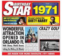 Birthday Star CDs - 42nd Birthday Gifts - 1970 Chart Hits CD and 1970 Birthday Card