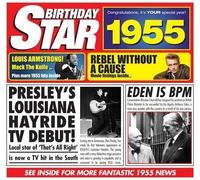 Birthday Star CDs - 58th Birthday Gifts - 1954 Chart Hits CD and 1954 Birthday Card