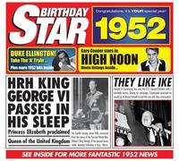 Birthday Star CDs - 61st Birthday Gifts - 1951 Chart Hits CD and 1951 Birthday Card