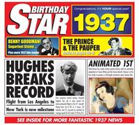 Birthday Star CDs - 76th Birthday Gifts - 1936 Chart Hits CD and 1936 Birthday Card