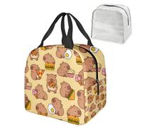 BirthZan Capybara Sac à déjeuner 4 l - Sac isotherme pliable - Sac isotherme pratique