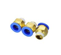 BIRXPMOS 10pcs BSPT PC14-03, 14mm to 3/8' Pneumatic Connectors Male Straight One-Touch Fittings