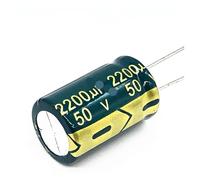 BIRXPMOS 10pcs/lot P35 High Frequency Low impedance 50V 2200UF Aluminum electrolytic Capacitor Size 16 * 25 2200UF 50V 50V2200uf 20%