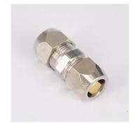 BIRXPMOS 2pcs Fit Tube O/D 10mm Equal Nikel Plated Brass Ferrule Pneumatic Air Compression Fitting Adapter