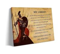 BIRXPMOS Battle of Thermopylae Art Print, 300 Spartans Inspired Quote, Vintage Framed Canvas for Living Room Wall Decoration (Framed,16x24inch(40x60cm))