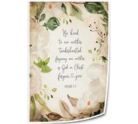 BIRXPMOS Be Kind To One Another Wall-Art - Ephesians 4:32 Bible Verse Giclee Print on Canvas for Christian Home and Office Decoration(Unframed,08x12inch(20x30cm))