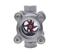 BIRXPMOS Indicateur de débit d'eau en Verre en Forme de Prune, 1" BSP Femelle, en Acier Inoxydable 304