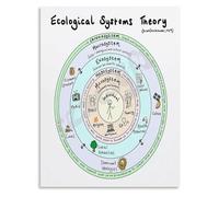 BIRXPMOS Psychology Poster Ecological Systems Theory Human Development Chart for Social Sciences Students Academic Wall-Art(Unframed,12x18inch(30x45cm))